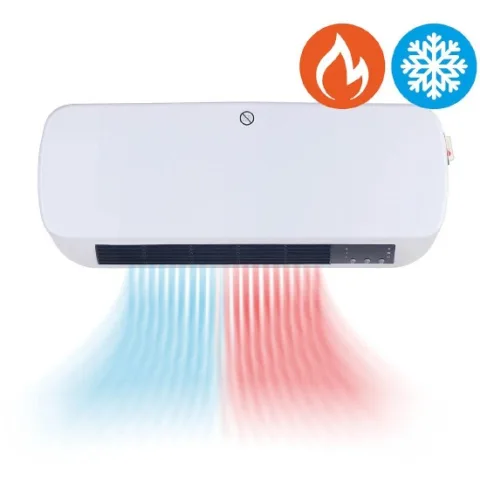 QLT 2-in-1 Ventilator en Verwarming met Wandmontage - Timer en Weekschema - Wit