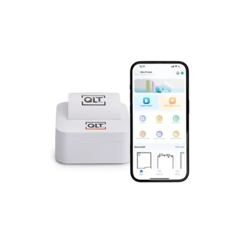 QLT Mini Thermische Printer Bluetooth - Draadloos - Oplaadbaar