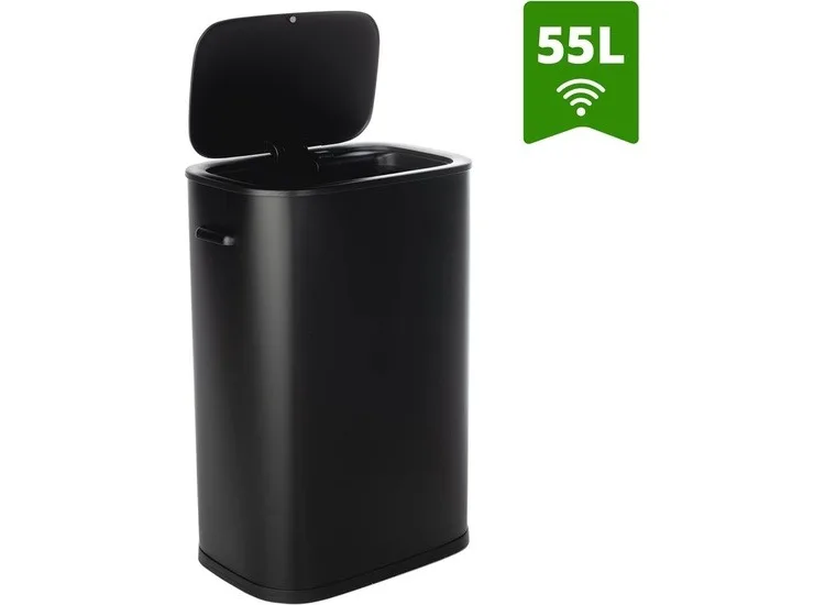 QLT Prullenbak met Sensor - 55 liter - Zwart