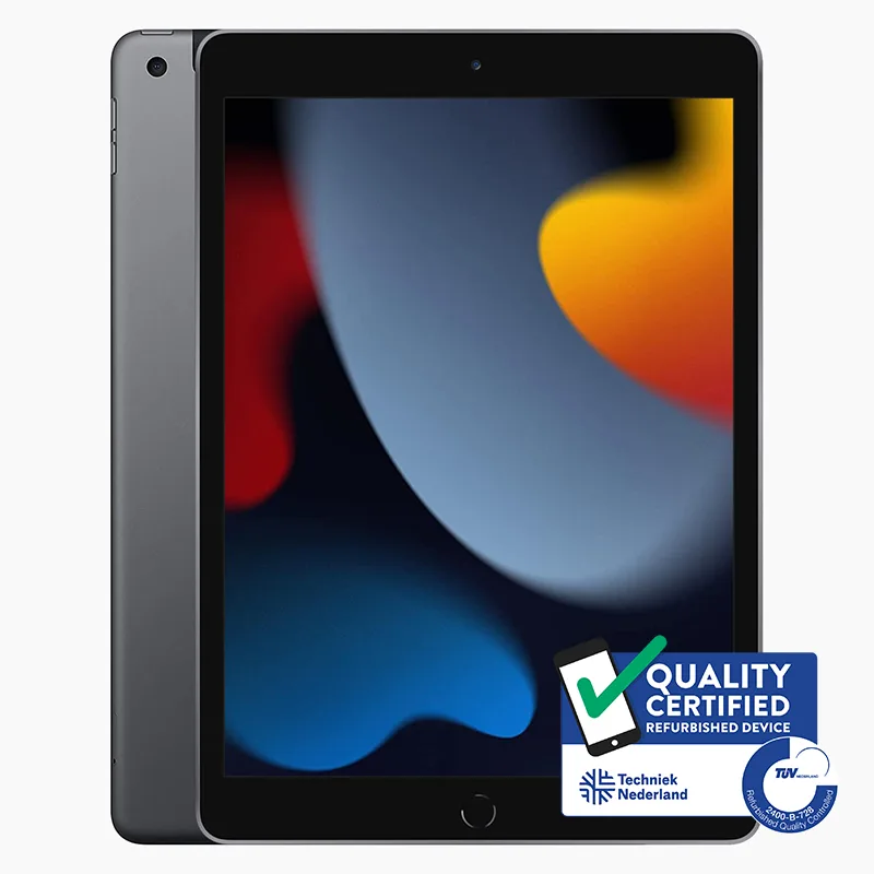 Refurbished Apple iPad 2021 64GB Zwart