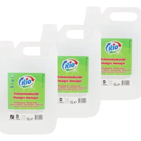 Rio Schoonmaakazijn - 3 x 5 Liter - Extra Krachtig tegen Tegelaanslag