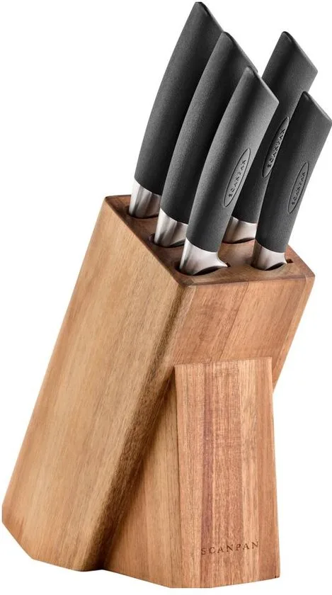 Scanpan - Sax messenblok - met ingebouwde messenslijper - 6-delig .