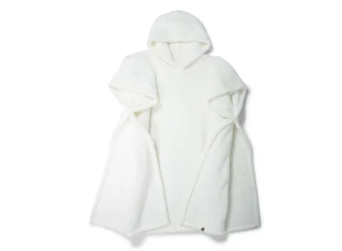 SENZA Teddy Hoodie Wit - Fleece deken