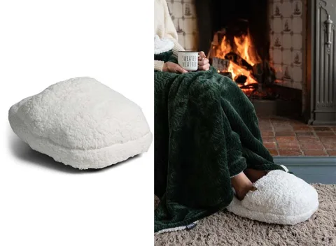 SENZA Teddy Voetenwarmer - Warme voeten - Wit