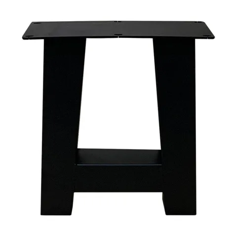 Set stalen A bankpoten 38 bij 8 cm en hoogte 43 cm zwart (8 x 8 cm) - 2 stuks