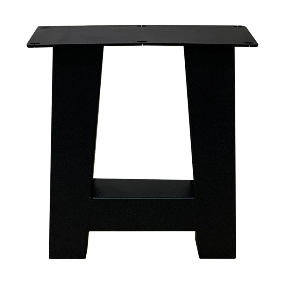 Set stalen A bankpoten 38 bij 8 cm en hoogte 43 cm zwart (8 x 8 cm) - 2 stuks