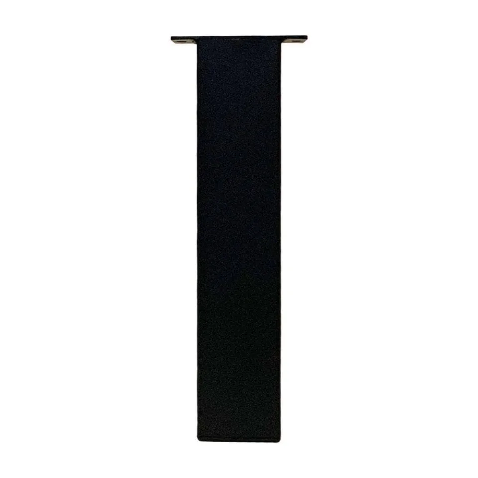 Set stalen rechte tafelpoten zwart vierkant 8 bij 8 cm en hoogte 40 cm (8 x 8 cm) - 4 stuks