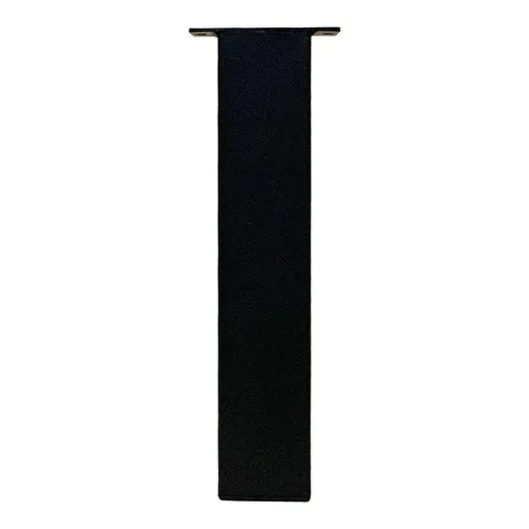 Set stalen rechte tafelpoten zwart vierkant 8 bij 8 cm en hoogte 43 cm (8 x 8 cm) - 4 stuks