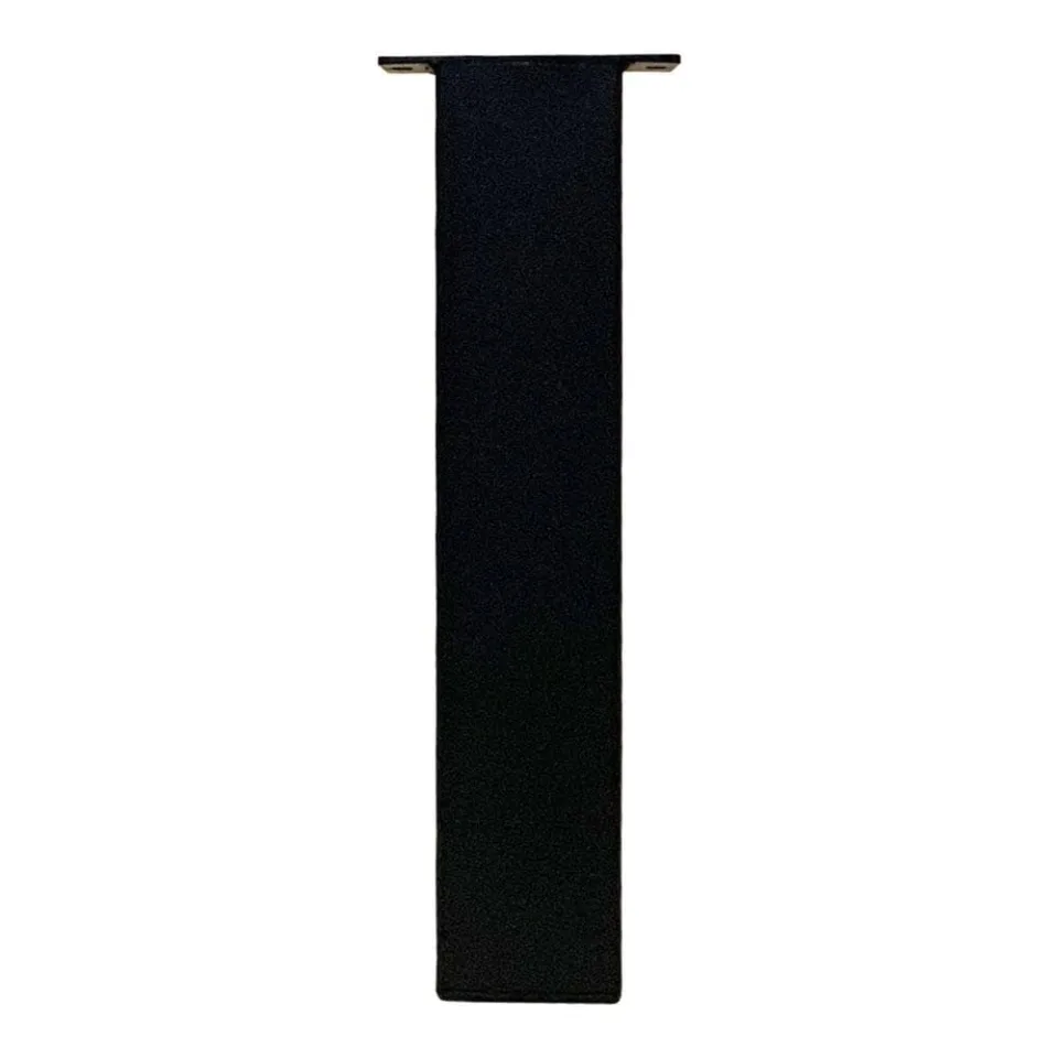 Set stalen rechte tafelpoten zwart vierkant 8 bij 8 cm en hoogte 43 cm (8 x 8 cm) - 4 stuks