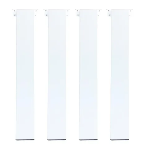 Set stalen tafelpoten wit vierkant 10 bij 10 cm en hoogte 72 cm (10 x 10 cm) - 4 stuks