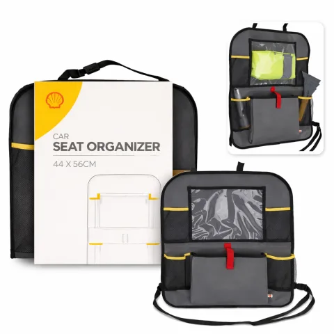 Shell Autostoel Organizer - met Tablet Houder - Zwart