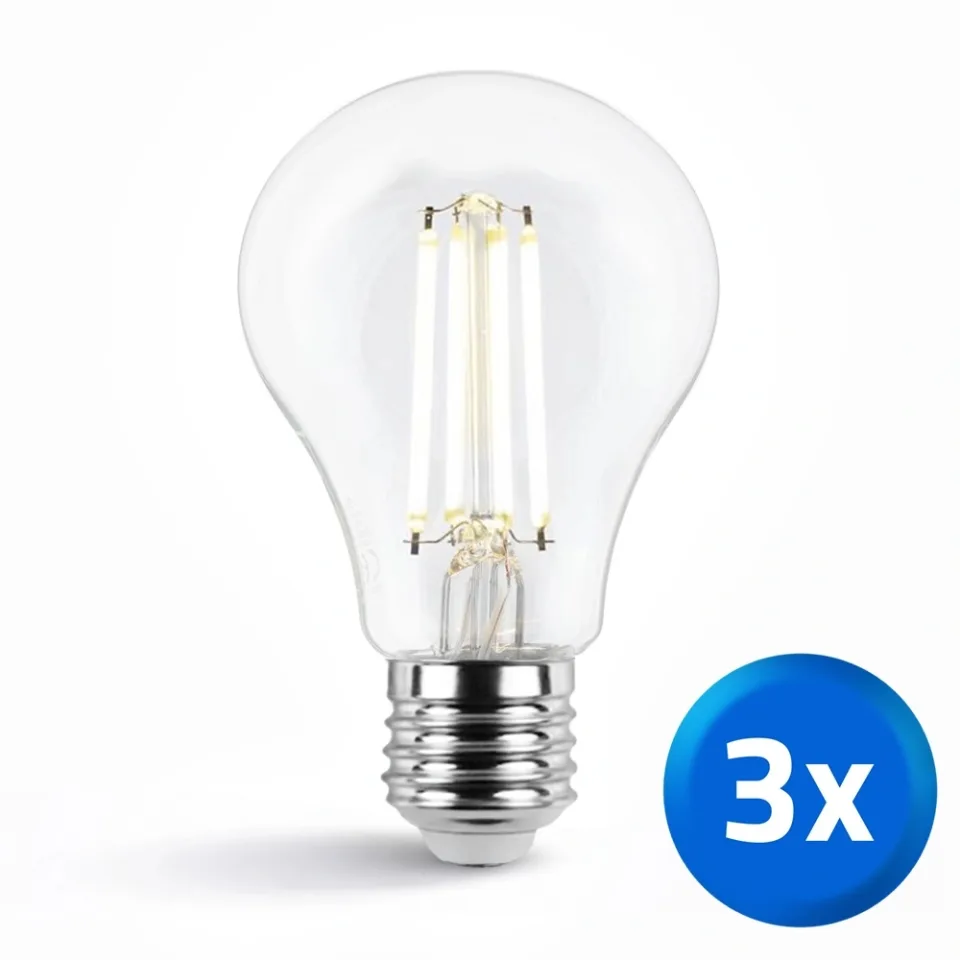 Smart filament lamp van Milight - Dual White 7W E27 fitting - A60 model - voordeelset van 3