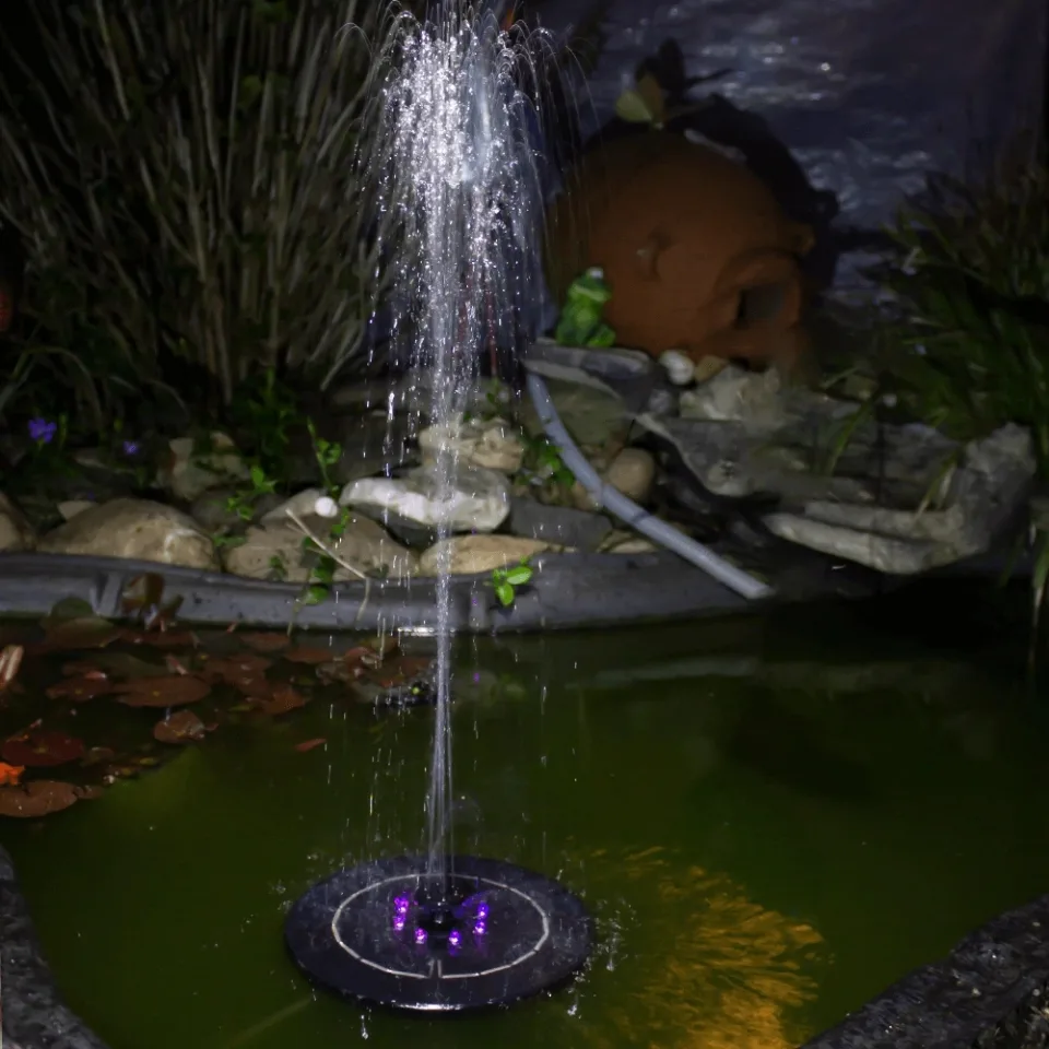 Solar fontein jet - fontein op zonne energie - multicolor - inclusief afstandsbediening