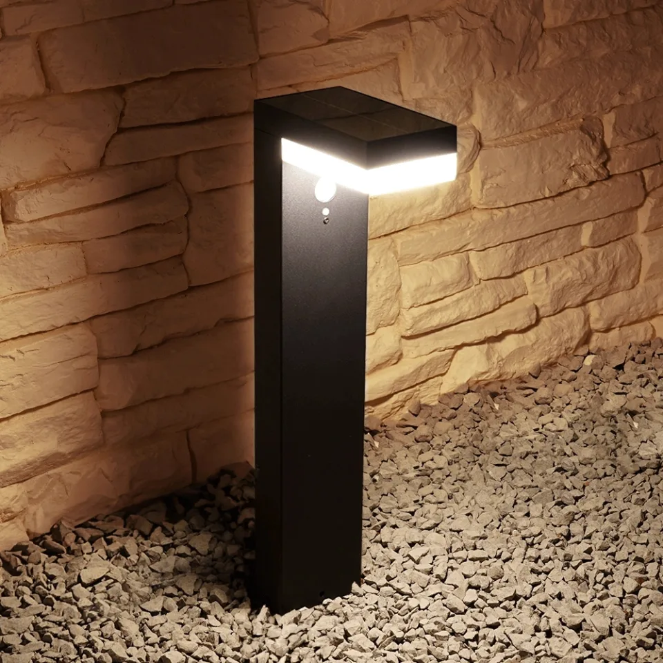 Solar led staande lamp oslo met bewegingssensor