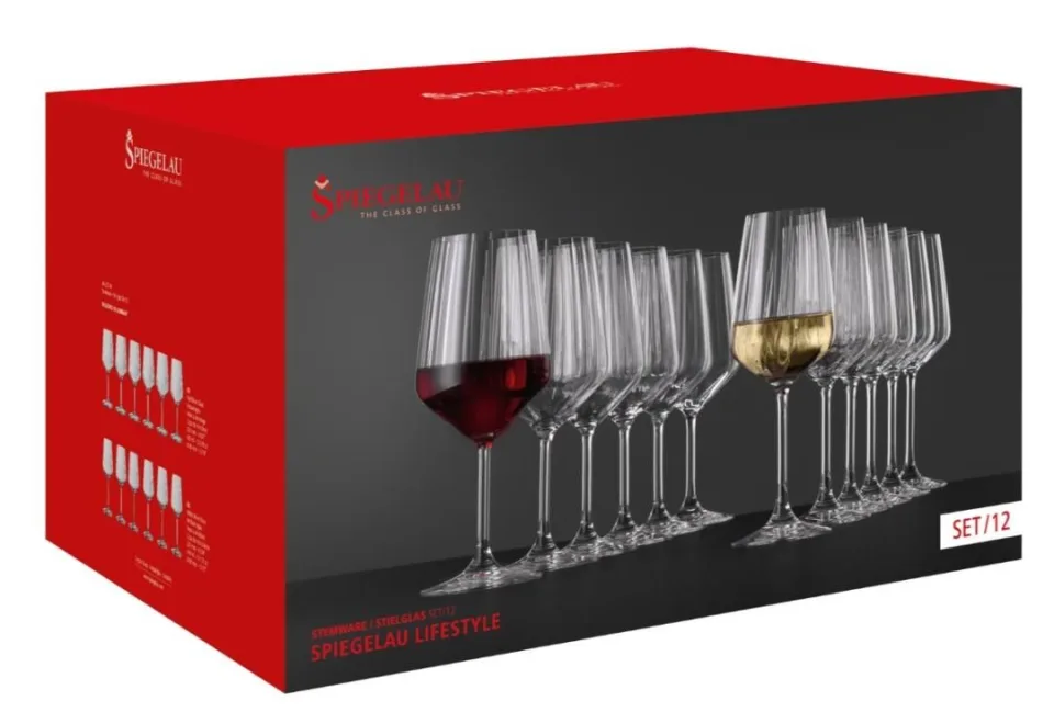 Spiegelau - wijnglazenset Lifestyle - 12-delig - extra voordelig .