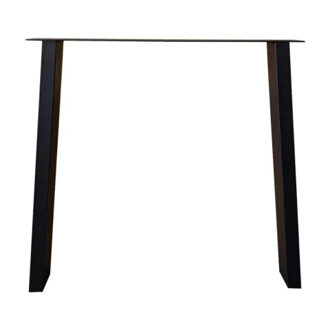 Stalen buiten tafelpoot zwart taps 80 bij 10 cm en hoogte 72 cm (4 x 10 cm)