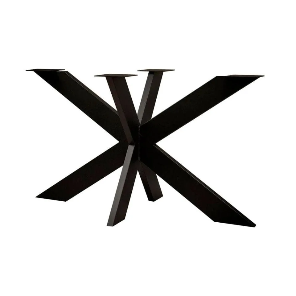 Stalen matrix zwart spinpoot 140 bij 80 cm en hoogte 73 cm (10 x 3 cm)