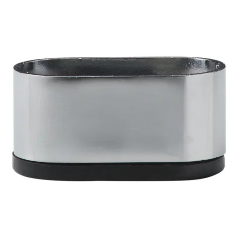 Stalen meubelpoot chroom ovaal 6 bij 3 cm en hoogte 3 cm (3 x 6 cm)