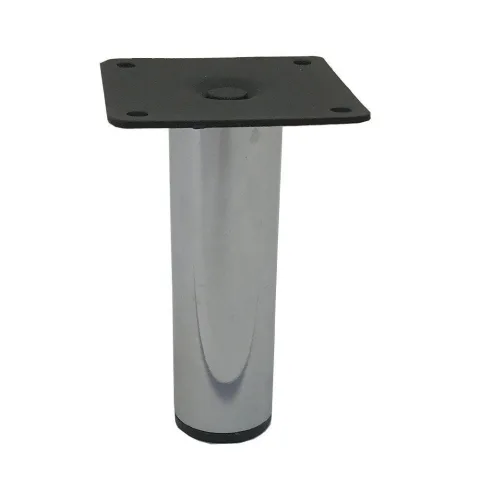 Stalen meubelpoot chroom rond ø 3 cm en hoogte 10 cm