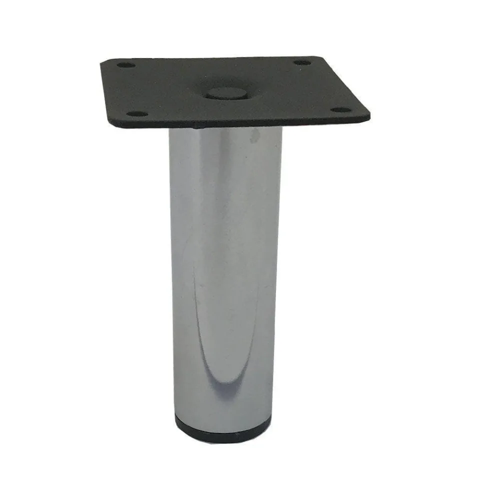 Stalen meubelpoot chroom rond ø 3 cm en hoogte 10 cm