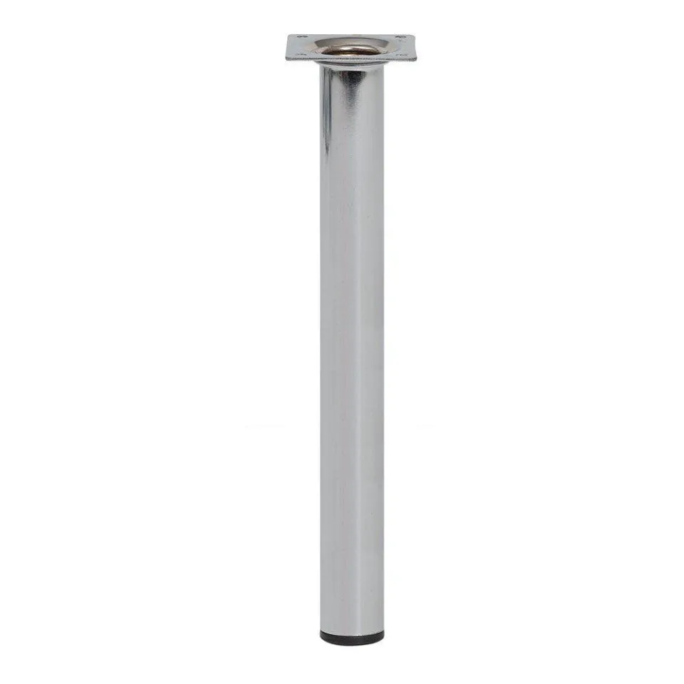 Stalen meubelpoot chroom rond ø 3 cm en hoogte 40 cm
