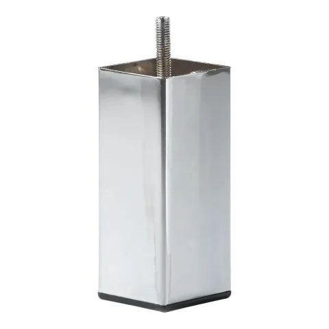 Stalen meubelpoot chroom vierkant 5 bij 5 cm en hoogte 12 cm (M8) (5 x 5 cm)