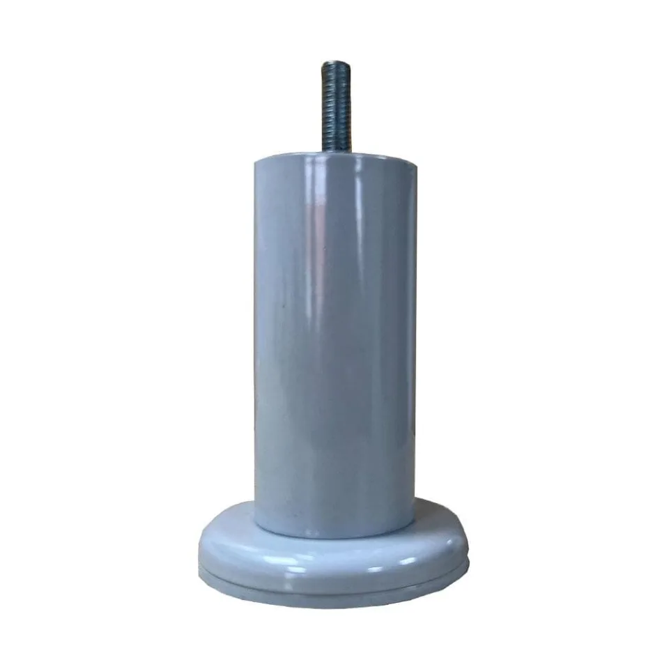 Stalen meubelpoot grijs rond ø 4,2 cm en hoogte 10 cm (M8)