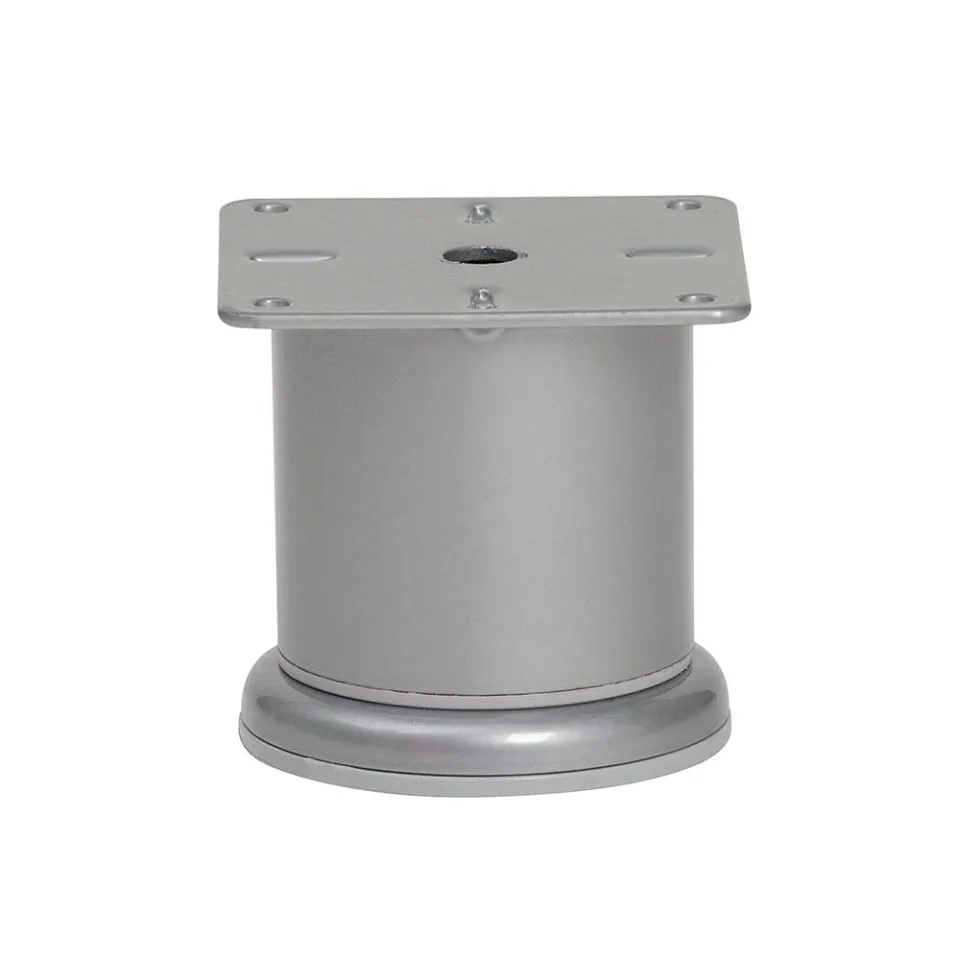 Stalen meubelpoot grijs rond ø 6 cm en hoogte 6,8 cm