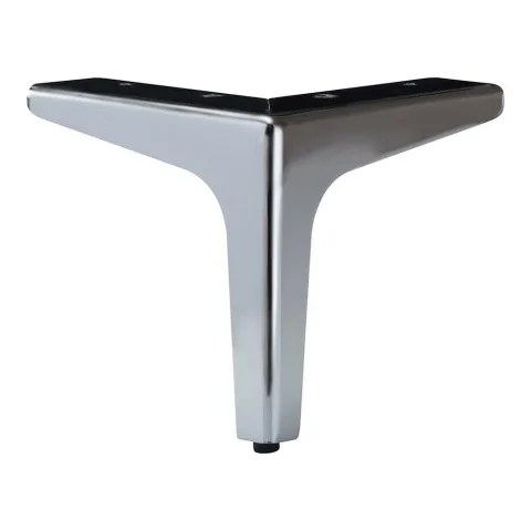 Stalen meubelpoot rvs look hoek 13,5 bij 13,5 cm en hoogte 13 cm