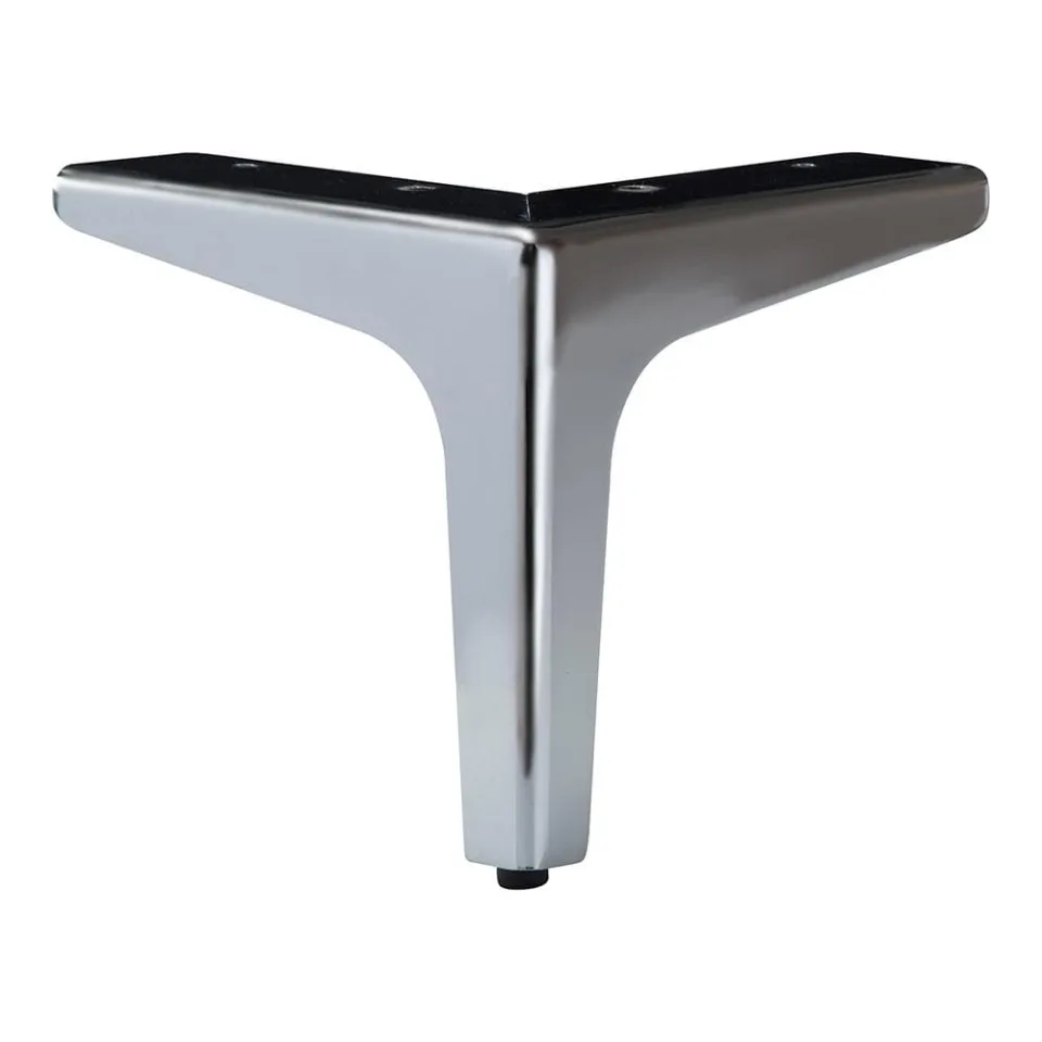 Stalen meubelpoot rvs look hoek 13,5 bij 13,5 cm en hoogte 13 cm