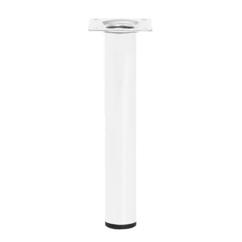 Stalen meubelpoot wit rond ø 3 cm en hoogte 20 cm