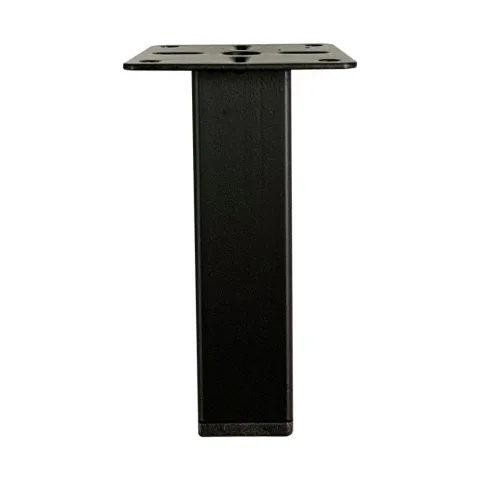 Stalen meubelpoot zwart vierkant 2,5 bij 2,5 cm en hoogte 10 cm (2,5 x 2,5 cm)