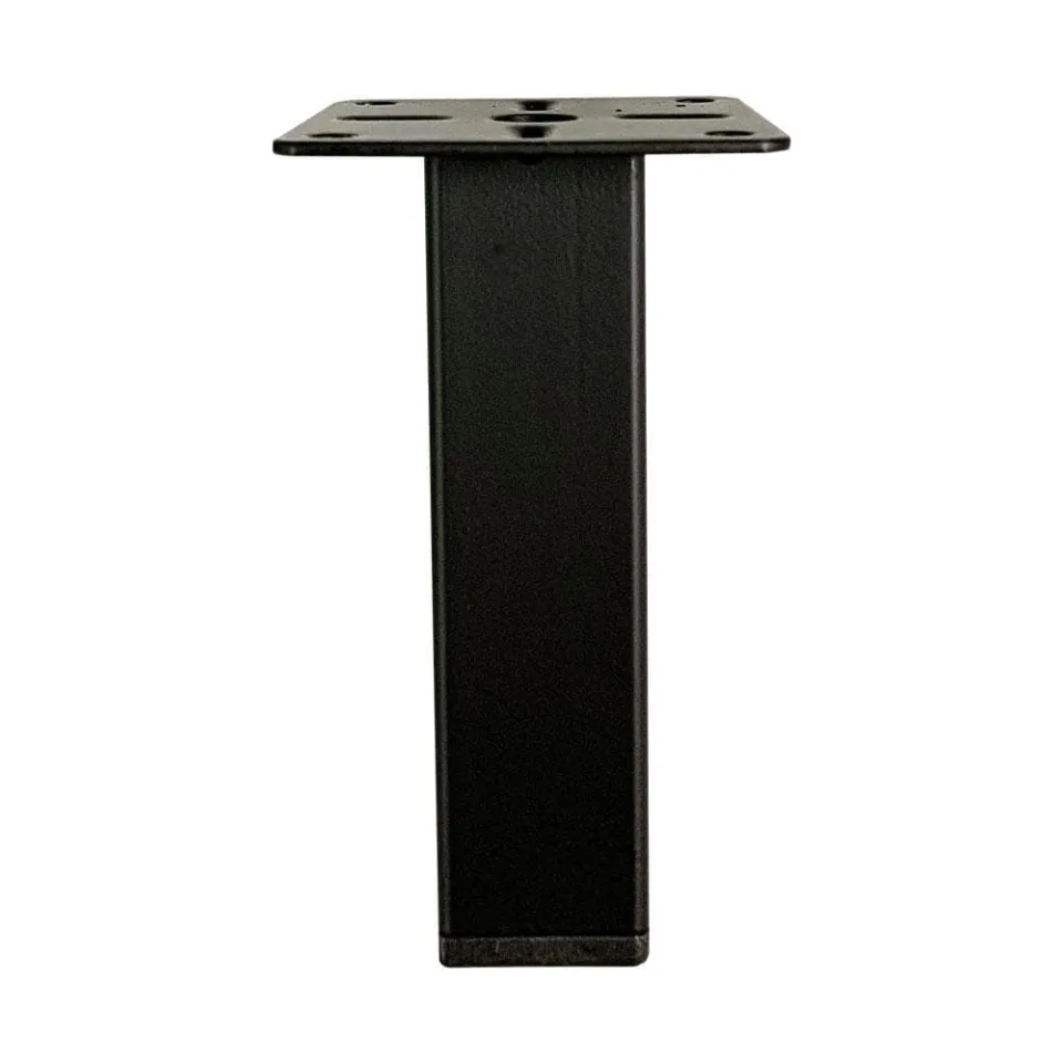 Stalen meubelpoot zwart vierkant 2,5 bij 2,5 cm en hoogte 10 cm (2,5 x 2,5 cm)