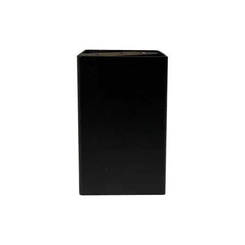 Stalen meubelpoot zwart vierkant 8 bij 8 cm en hoogte 13 cm
