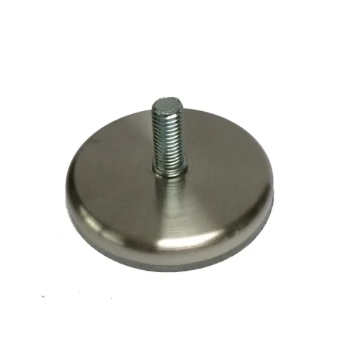 Stalen stelvoet rvs look rond ø 7 cm en hoogte 1 cm (M10)