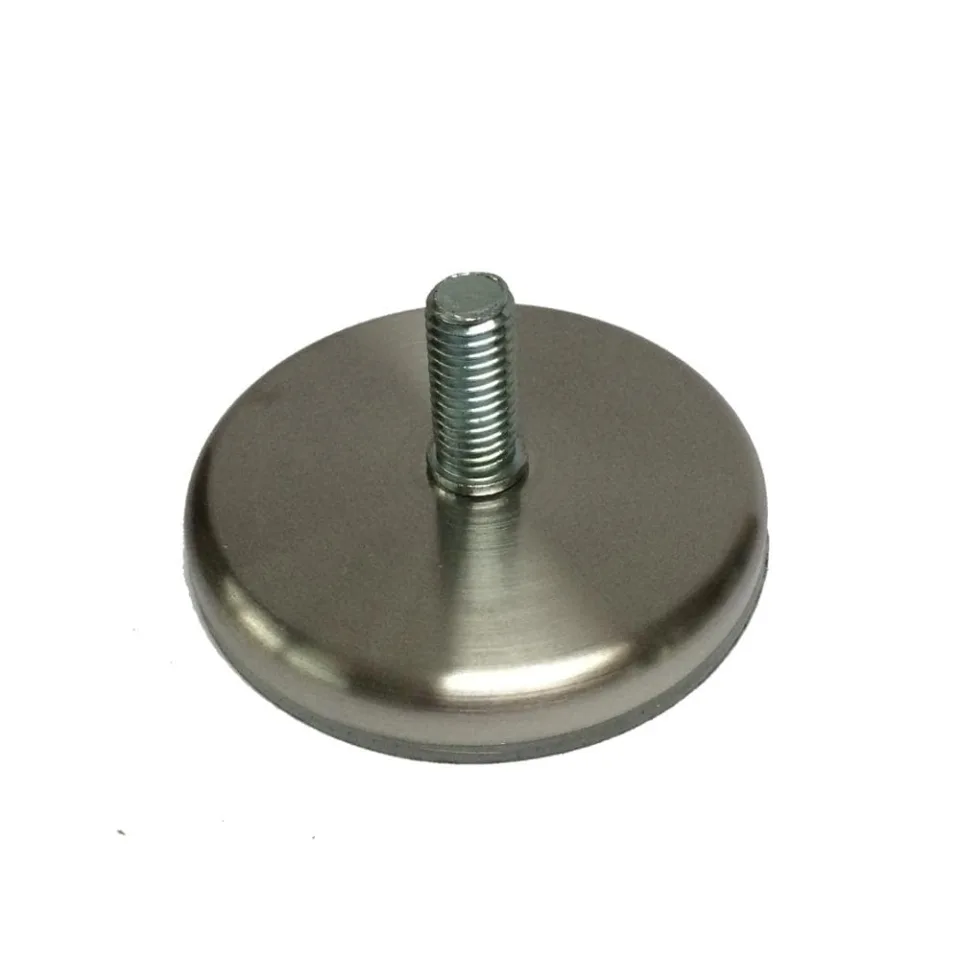 Stalen stelvoet rvs look rond ø 7 cm en hoogte 1 cm (M10)