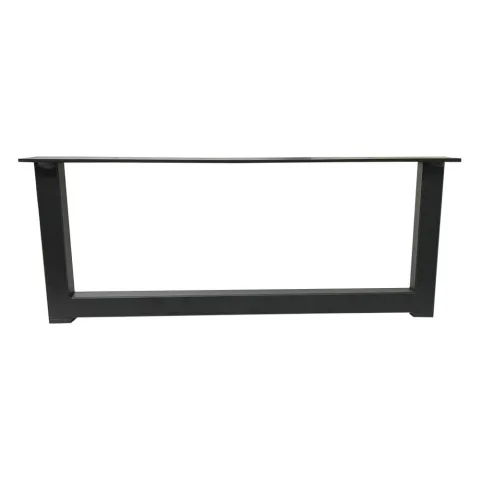 Stalen U kastpoot zwart 38 bij 2 cm en hoogte 15 cm (2 x 2 cm)