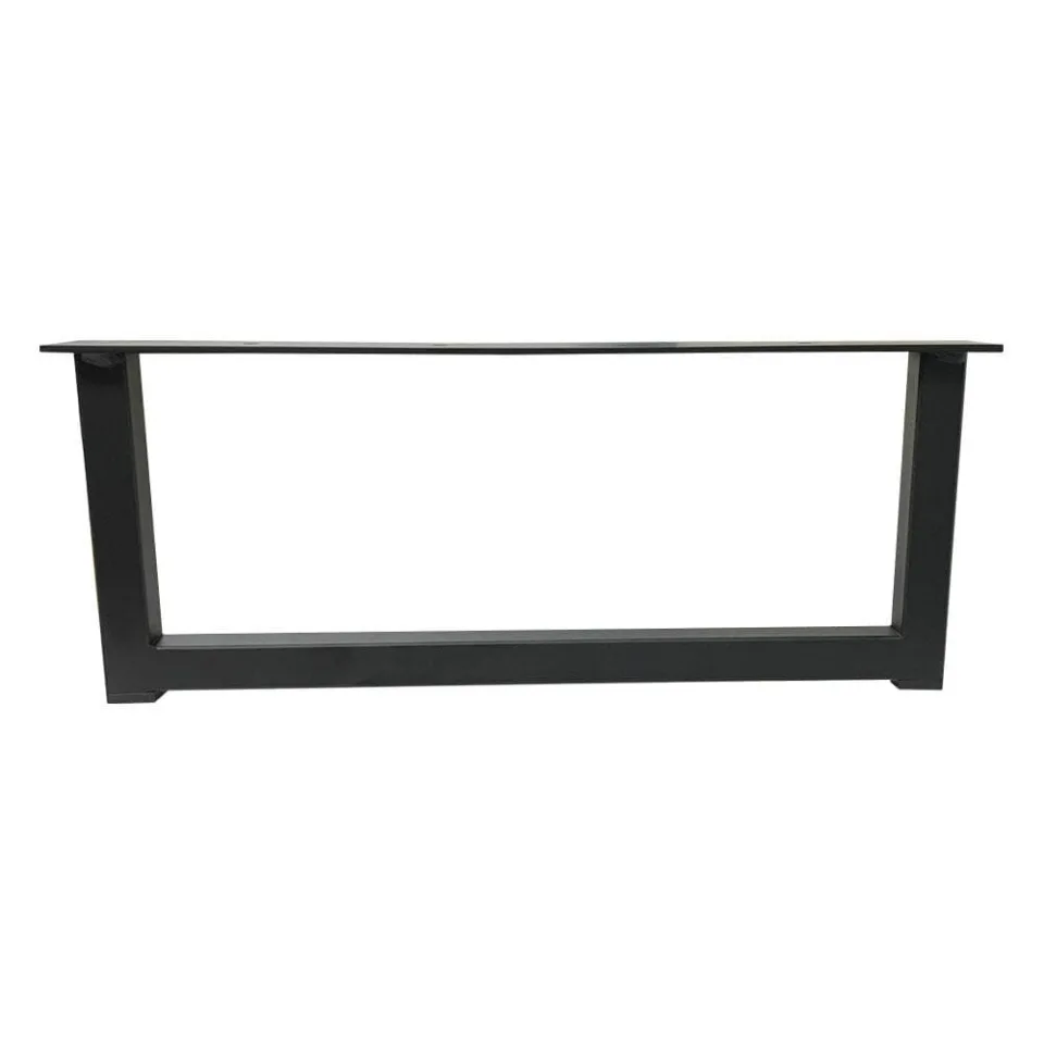 Stalen U kastpoot zwart 38 bij 2 cm en hoogte 15 cm (2 x 2 cm)