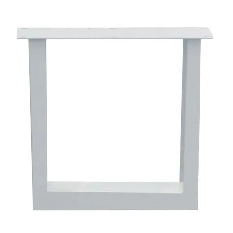 Stalen U tafelpoot wit 75 bij 10 cm en hoogte 72 cm (10 x 10 cm)