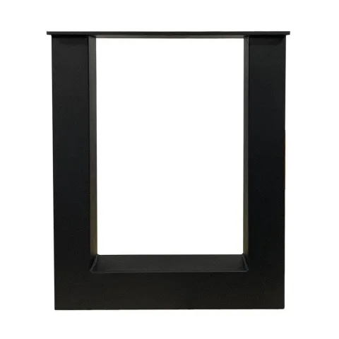 Stalen U tafelpoot zwart 36 bij 4 cm en hoogte 42 cm (6 x 6 cm) - 2 stuks