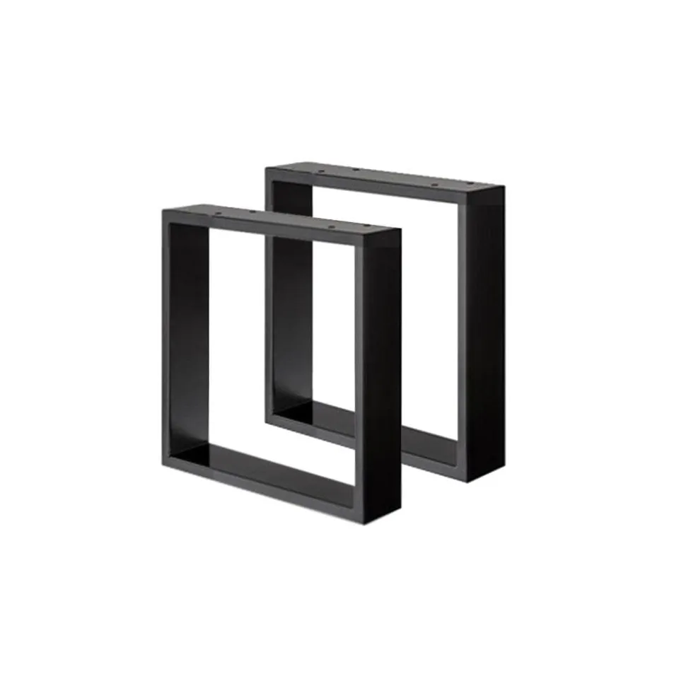 Stalen U tafelpoot zwart 36 bij 8 cm en hoogte 40 cm (2 x 8 cm) - 2 stuks