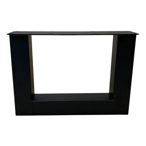 Stalen U tafelpoot zwart 55 bij 8 cm en hoogte 40 cm (8 x 8 cm) - 2 stuks