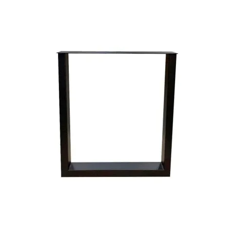 Stalen U tafelpoot zwart 70 bij 8 cm en hoogte 72 cm (8 x 4 cm)