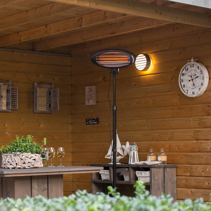 Sunred Staande Terrasverwarmer Elektra Quartz 2000 Watt