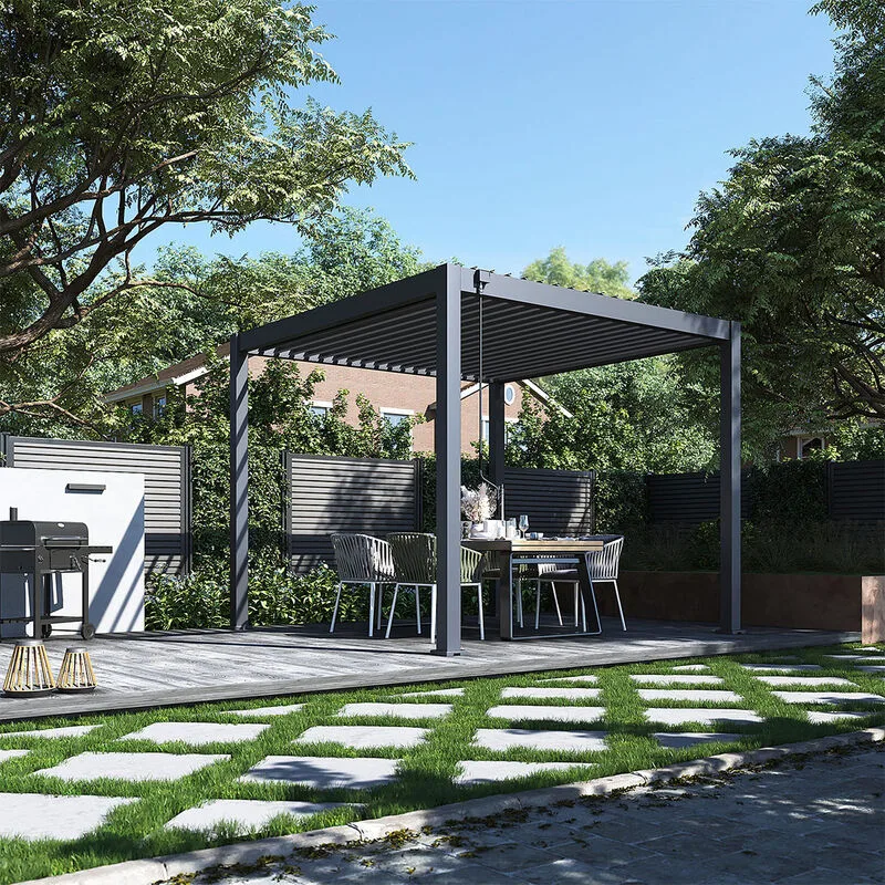 Terrazzo Terrasoverkapping met Lamellen