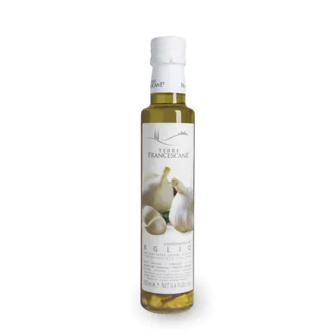 Terre Franscescane - olijfolie met knoflook - 250 ml .