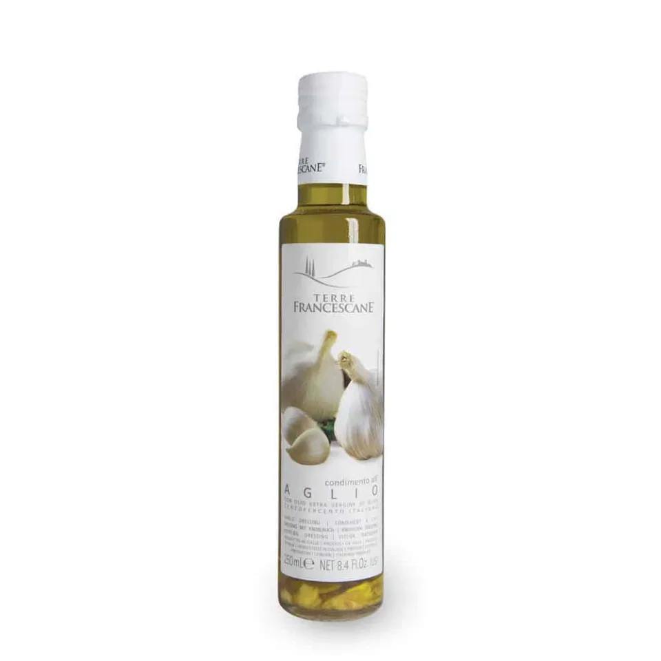 Terre Franscescane - olijfolie met knoflook - 250 ml .