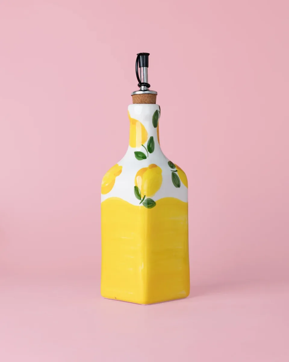 Tierra Cocida - kruik voor olijfolie - Limone - 475 ml .