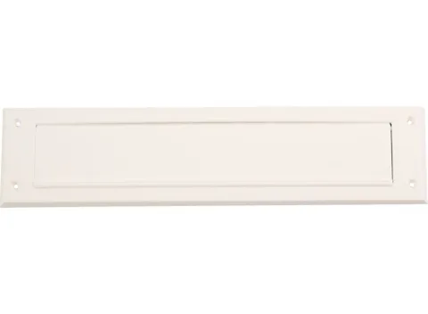 Tochtwering brievenbus+klep - Met Borstel - Kunststof - 34 x 8 cm - Wit
