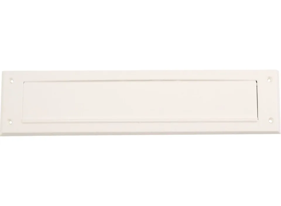 Tochtwering brievenbus+klep - Met Borstel - Kunststof - 34 x 8 cm - Wit